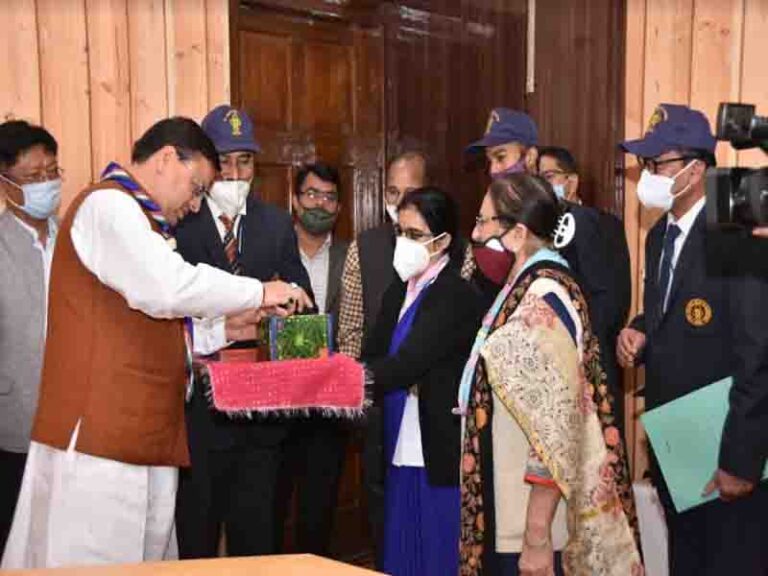 मुख्यमंत्री से भारत स्काउट एवं गाइड के प्रतिनिधिमण्डल ने की शिष्टाचार भेंट